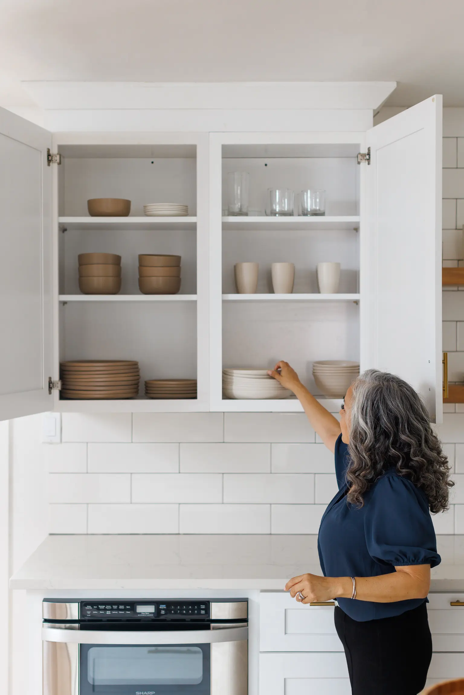 Claudia Pugay organizing a Bay Area home